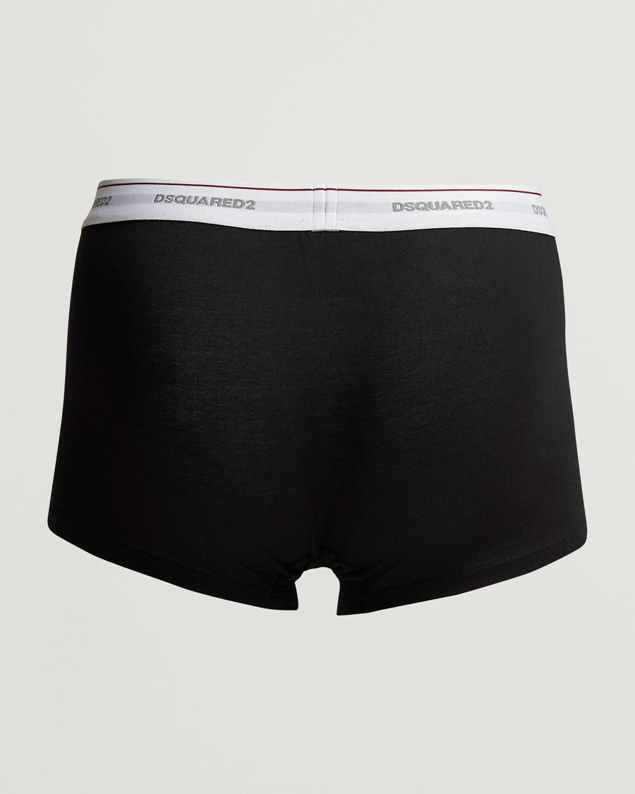 Hombres | Dsquared2 | Dsquared2 | 3-Pack Cotton Stretch Trunk Black