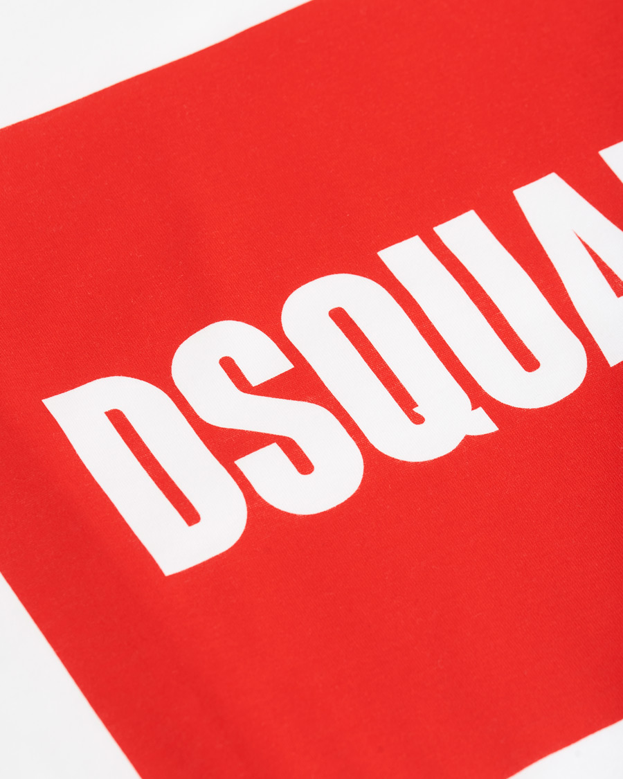 Hombres | Camisetas | Dsquared2 | Cool Fit Box Print Logo Crew Neck Tee White