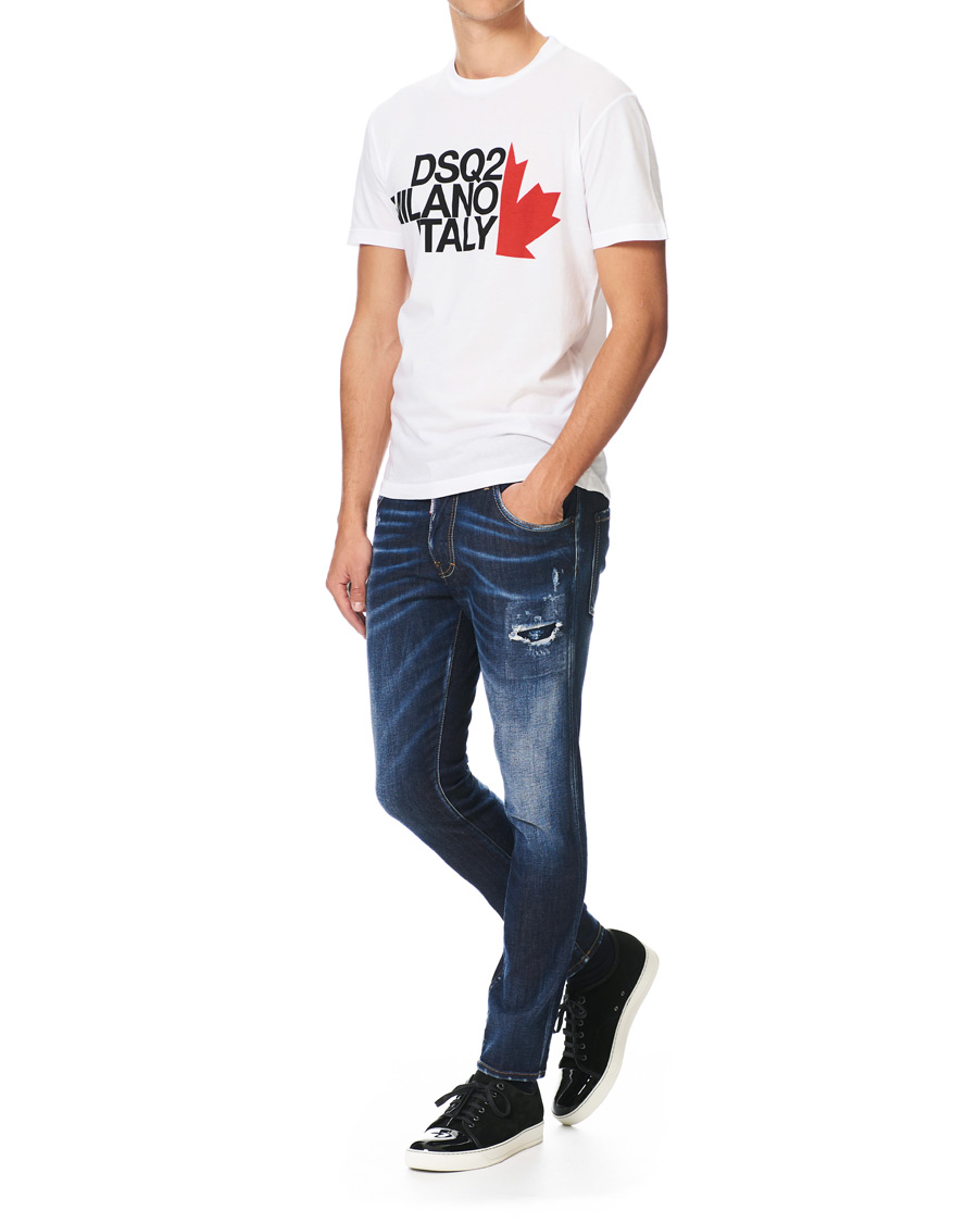 Hombres | Camisetas | Dsquared2 | Cool Fit Logo Crew Neck Tee White