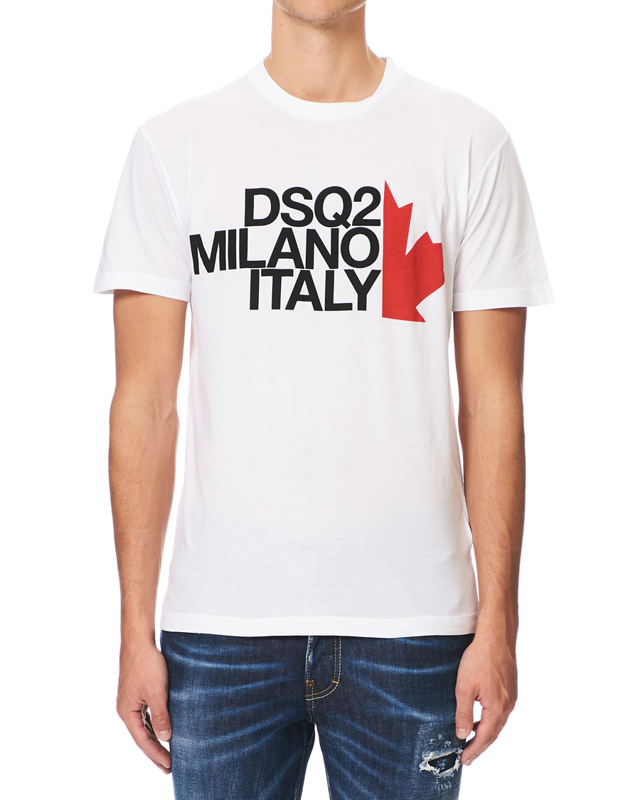 Hombres | Camisetas | Dsquared2 | Cool Fit Logo Crew Neck Tee White