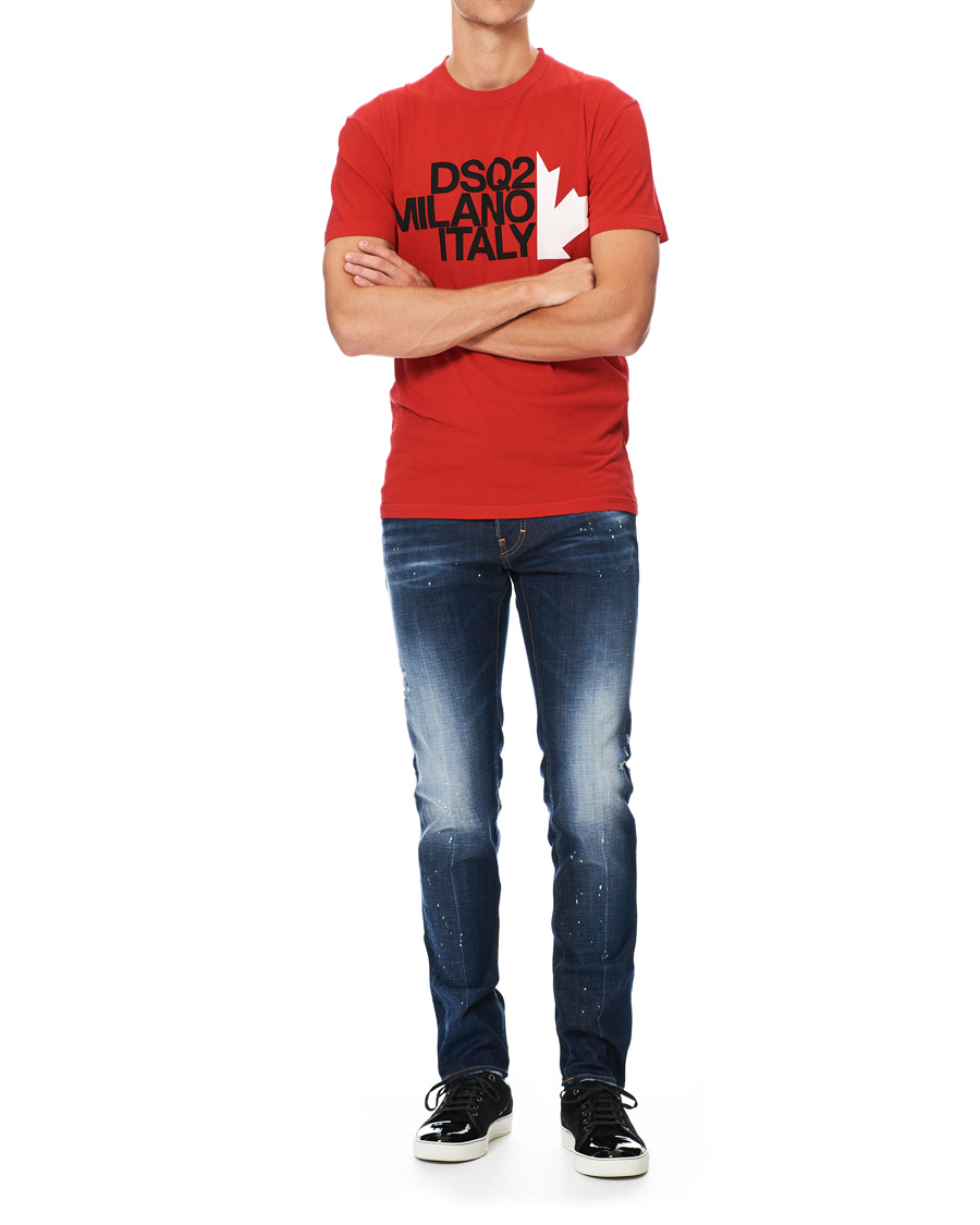 Hombres | Camisetas | Dsquared2 | Cool Fit Logo Crew Neck Tee Red