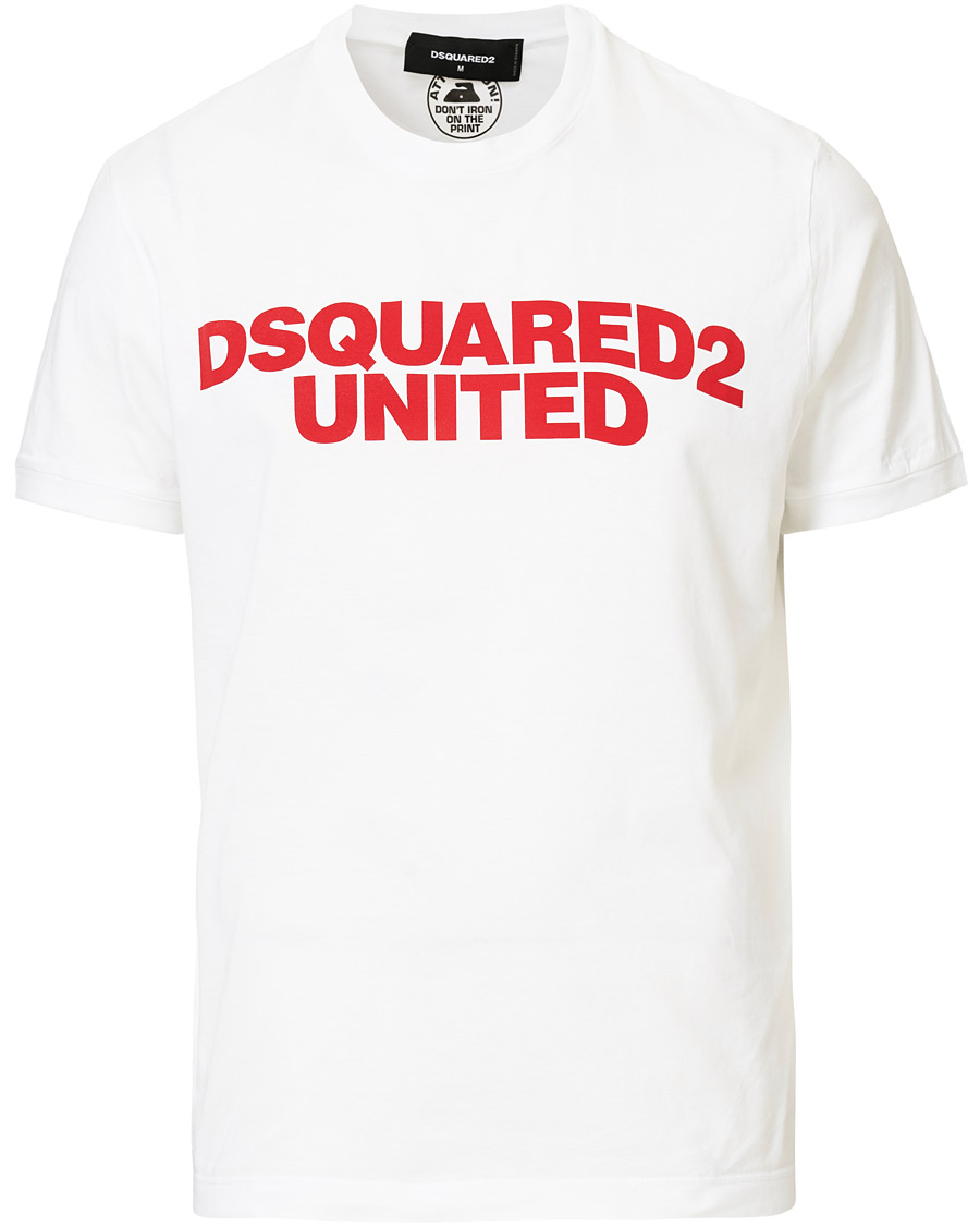 Hombres | Camisetas | Dsquared2 | Slouch Fit Logo Crew Neck Tee White