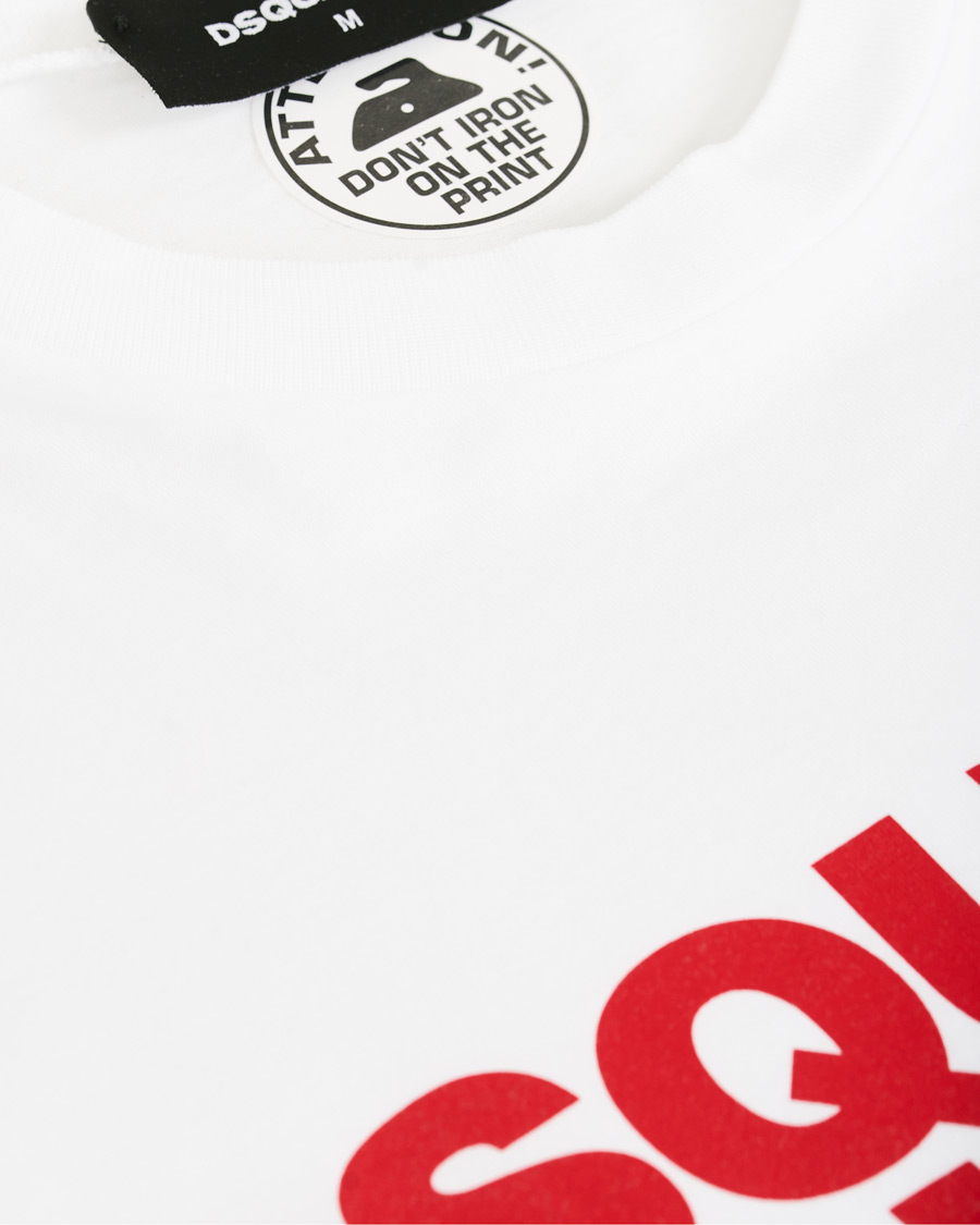 Hombres | Camisetas | Dsquared2 | Slouch Fit Logo Crew Neck Tee White