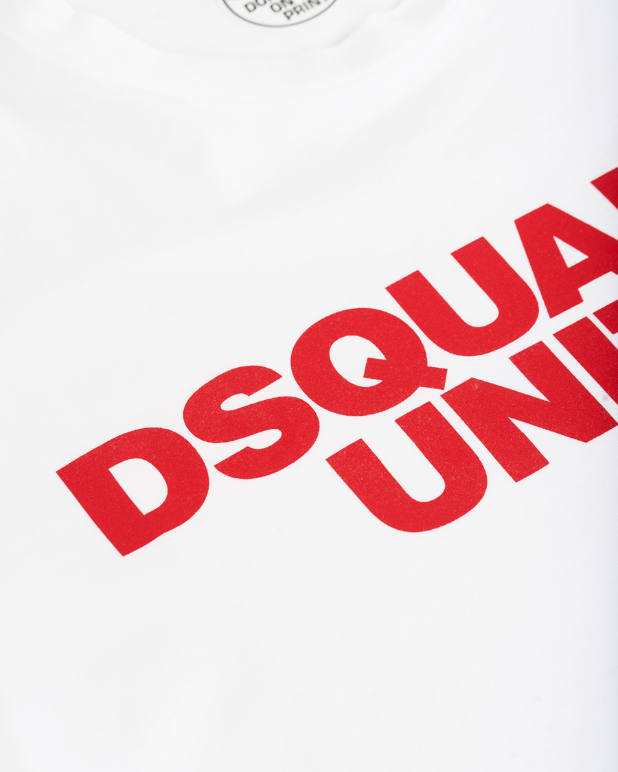 Hombres | Camisetas | Dsquared2 | Slouch Fit Logo Crew Neck Tee White