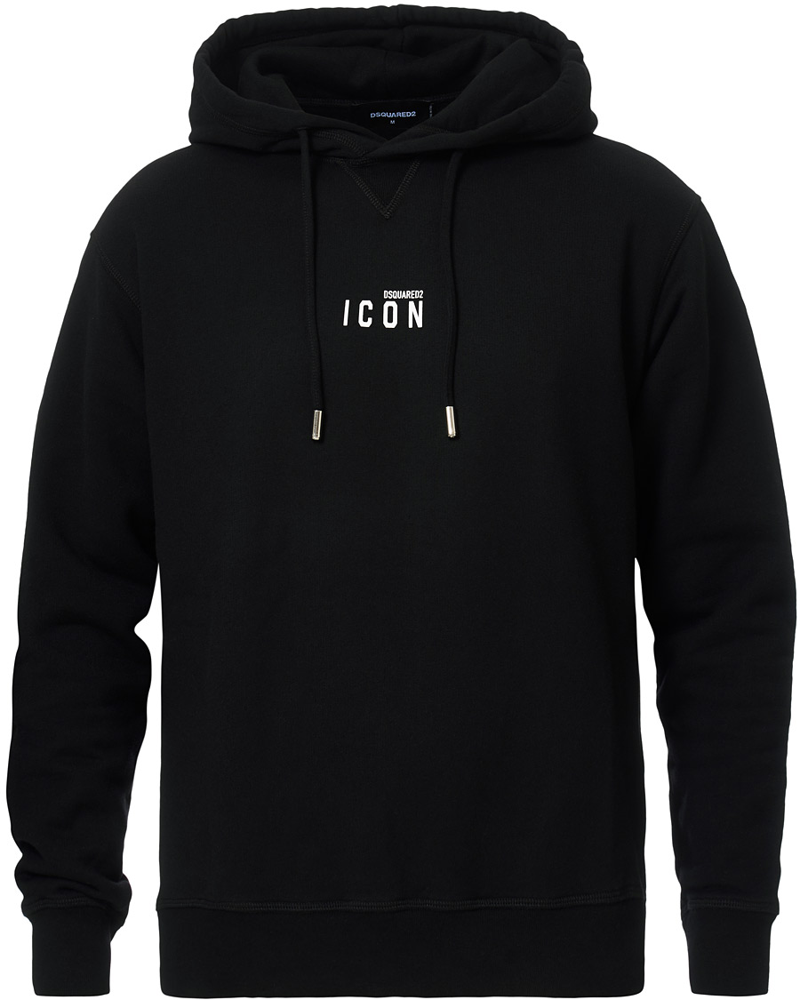 Hombres | Jerséis y prendas de punto | Dsquared2 | Cool Fit Icon Small Logo Hoodie Black