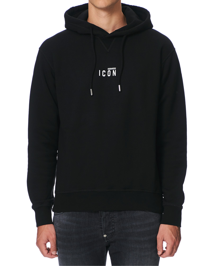Hombres | Jerséis y prendas de punto | Dsquared2 | Cool Fit Icon Small Logo Hoodie Black