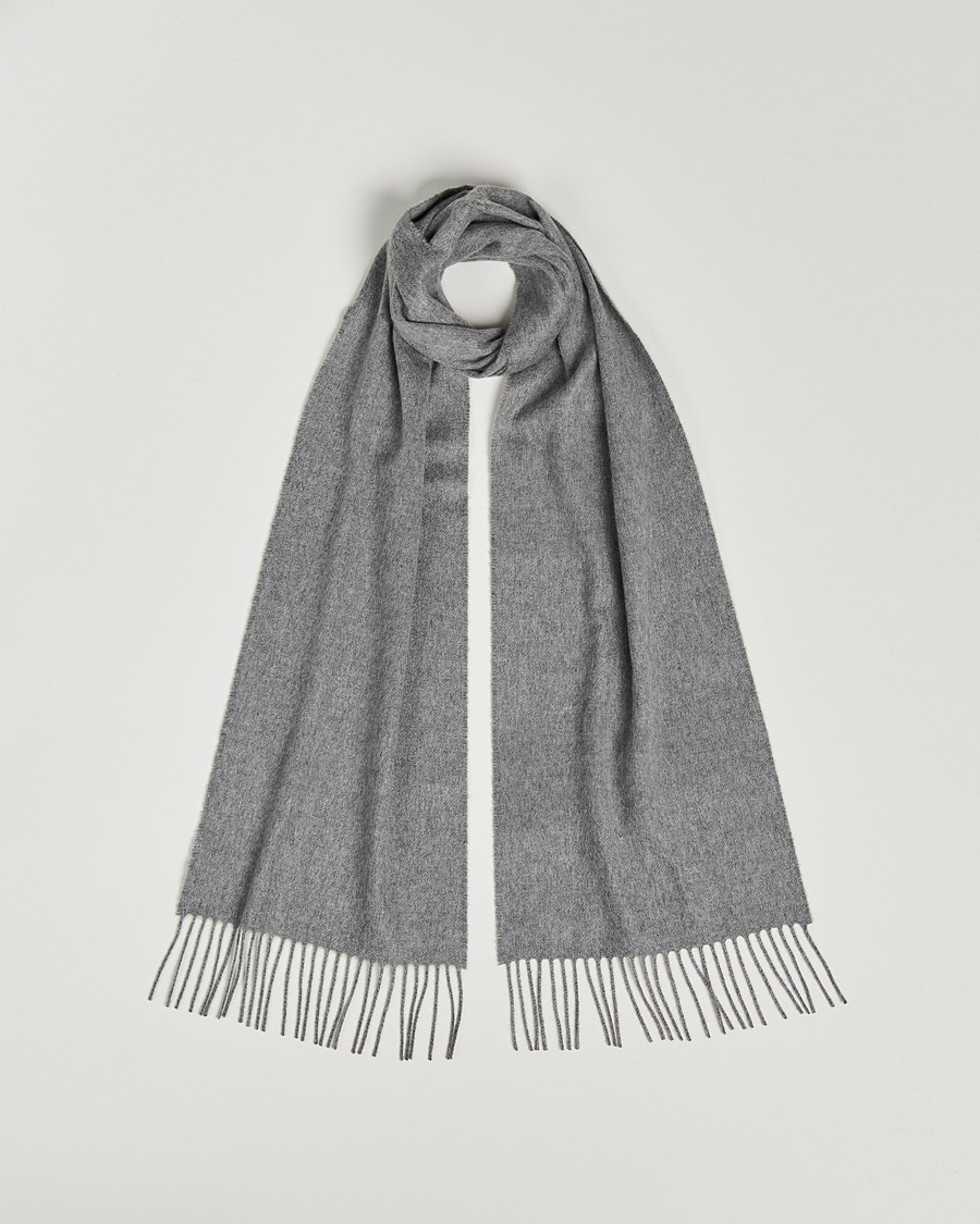 Hombres | Johnstons of Elgin Cashmere Scarf Granite | Johnstons of Elgin | Cashmere Scarf Granite