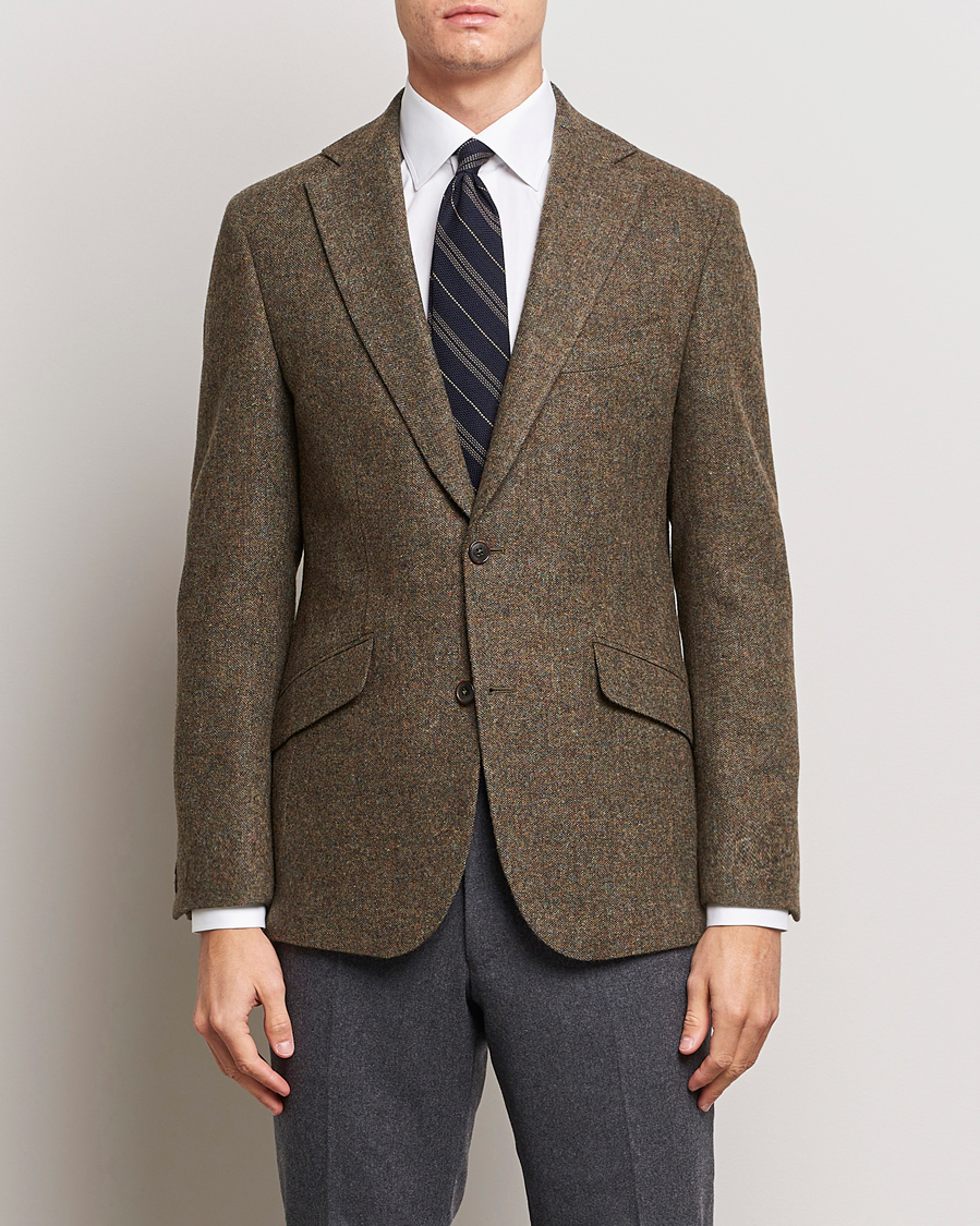 Hombres | Blazers | Walker Slater | Edward Wool Donegal Blazer Moss Green