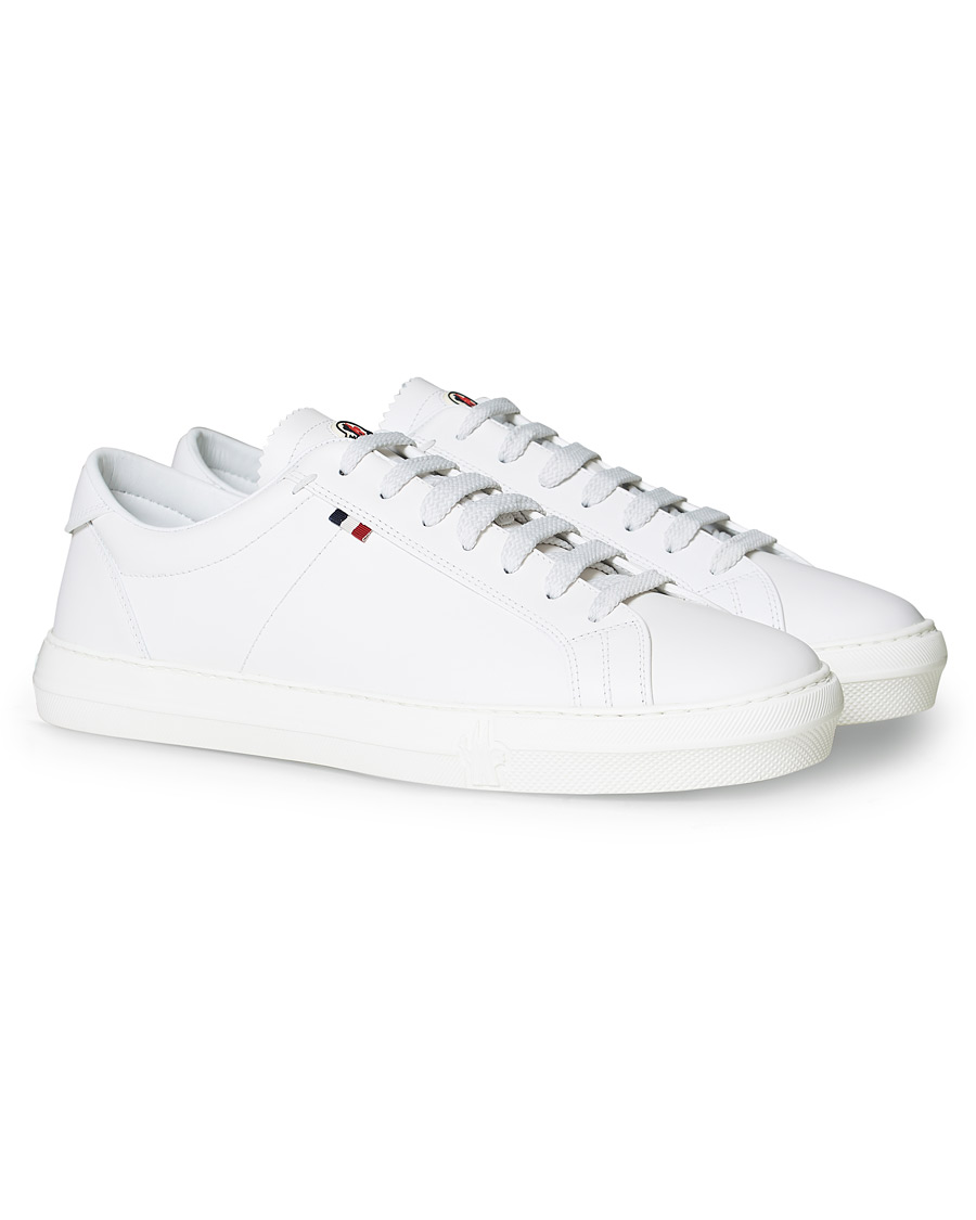 Hombres | Moncler New Monaco Sneaker White Calf | Moncler | New Monaco Sneaker White Calf