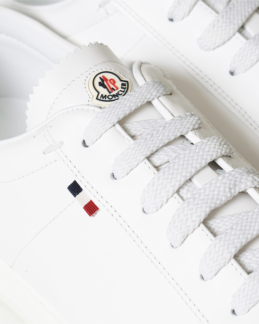 Hombres | Moncler New Monaco Sneaker White Calf | Moncler | New Monaco Sneaker White Calf