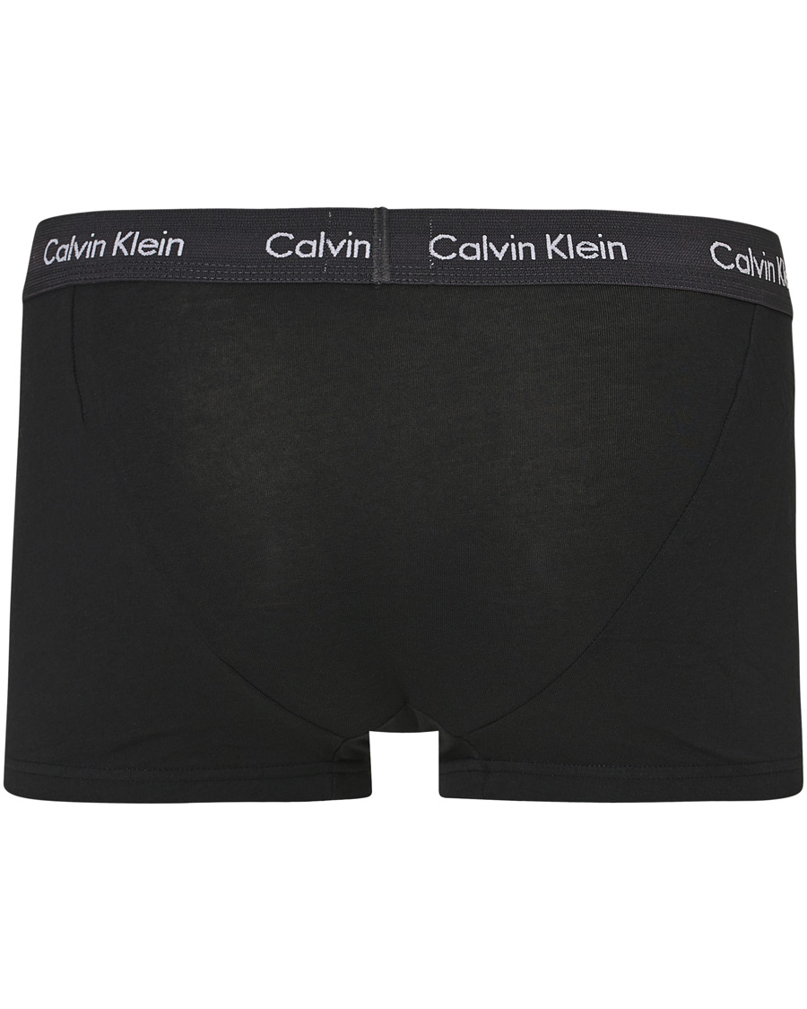 Hombres | Ropa interior y calcetines | Calvin Klein | Cotton Stretch 3-Pack Low Rise Trunk Black/Coral/Grey