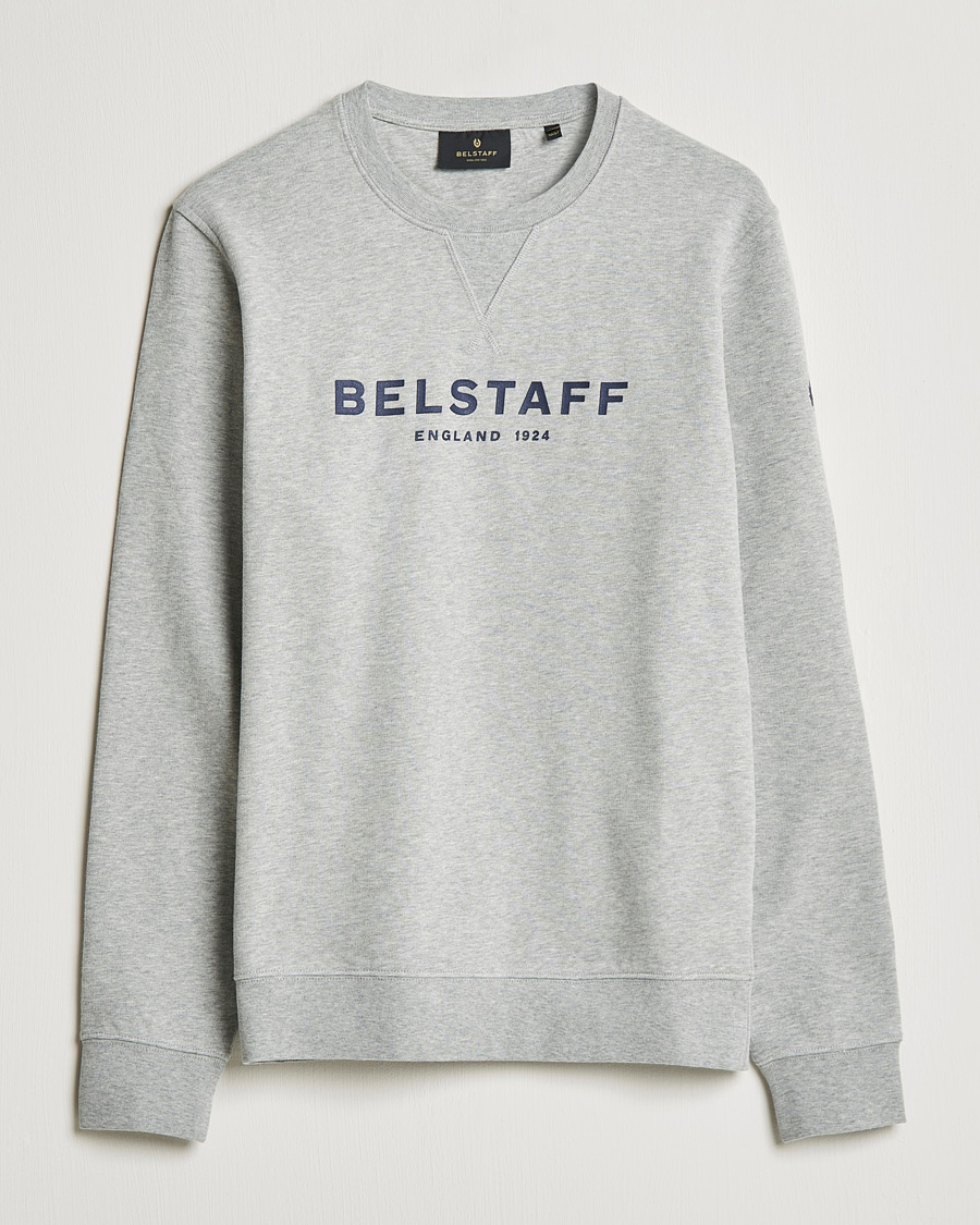 Hombres | Jerséis y prendas de punto | Belstaff | 1924 Crew Neck Logo Sweat Grey Melange