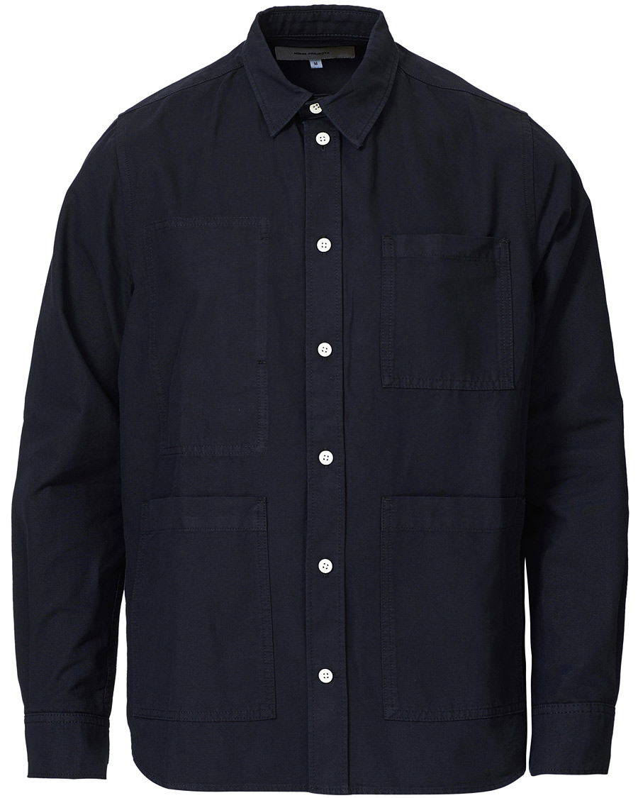 Hombres | Camisas | Norse Projects | Thorsten Canvas Overshirt Dark Navy