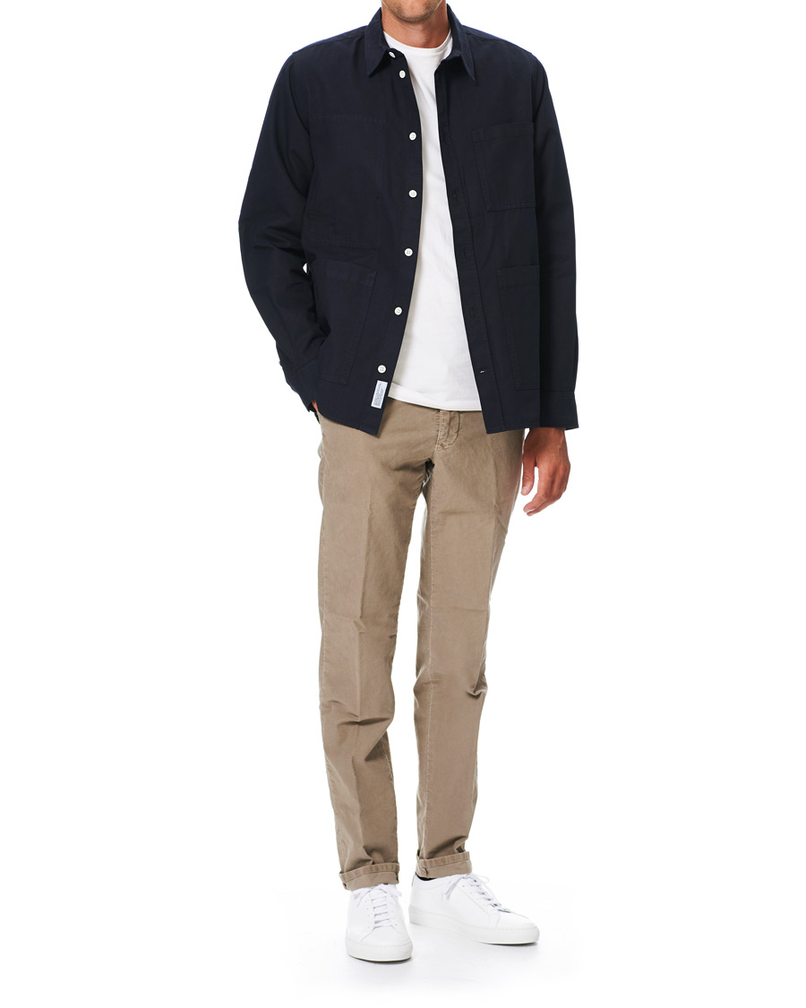 Hombres | Camisas | Norse Projects | Thorsten Canvas Overshirt Dark Navy