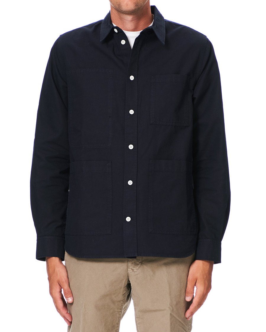 Hombres | Camisas | Norse Projects | Thorsten Canvas Overshirt Dark Navy