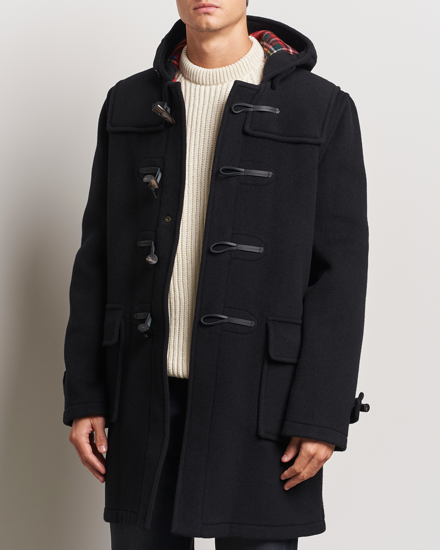 Hombres | Abrigos y chaquetas | Gloverall | Morris Duffle Coat Black/Royal Stewart