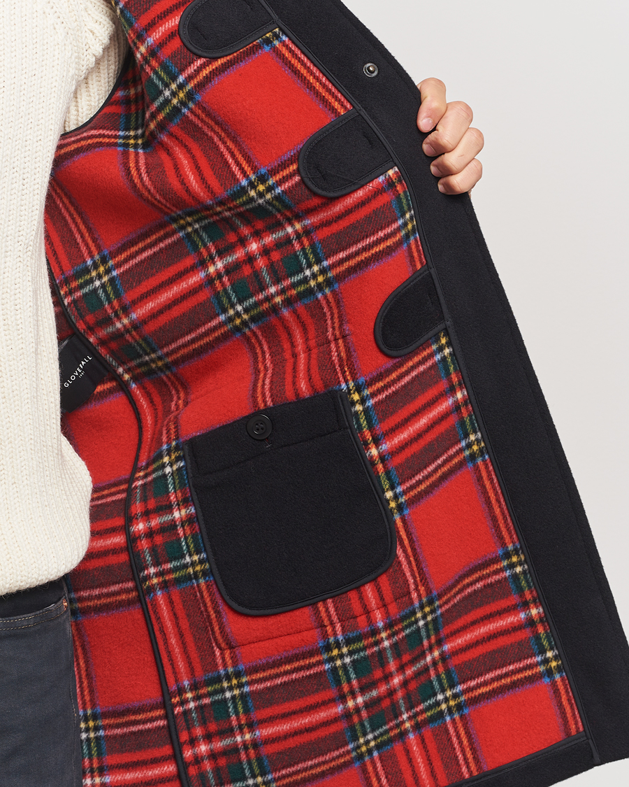 Hombres | Abrigos y chaquetas | Gloverall | Morris Duffle Coat Black/Royal Stewart