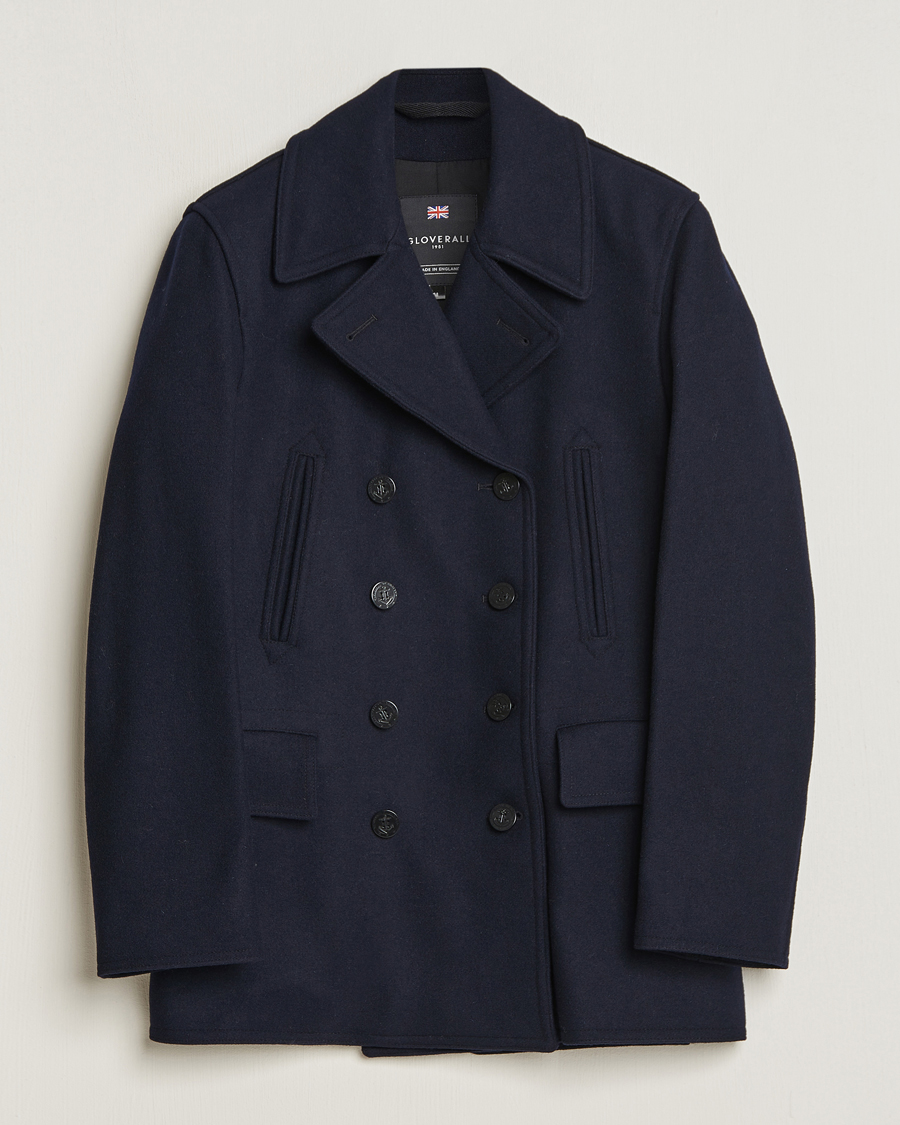 Hombres | Abrigos y chaquetas | Gloverall | Churchill Reefer Peacoat Navy