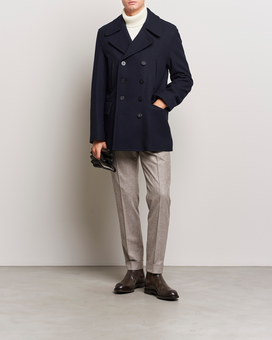 Hombres | Abrigos y chaquetas | Gloverall | Churchill Reefer Peacoat Navy