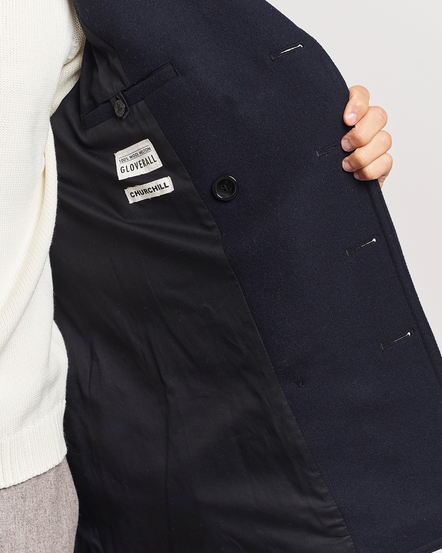 Hombres | Abrigos y chaquetas | Gloverall | Churchill Reefer Peacoat Navy