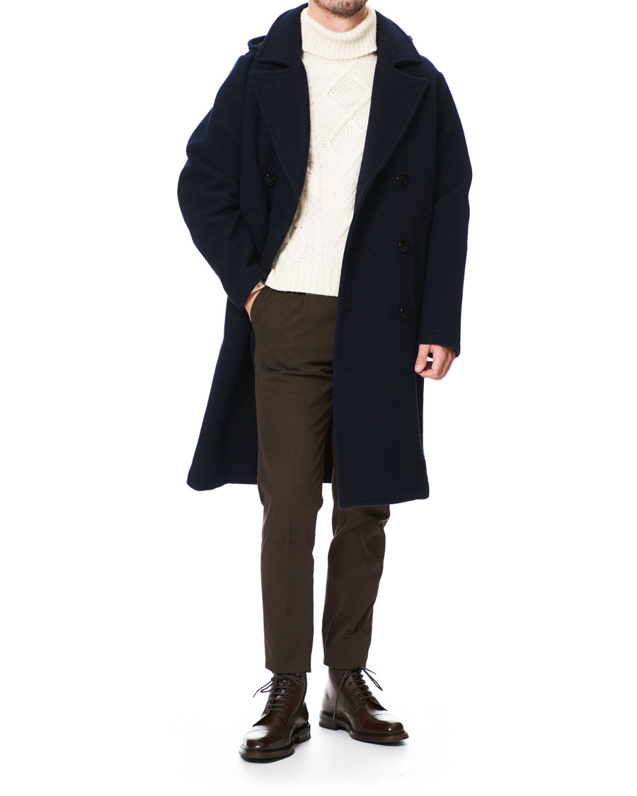 Hombres | Abrigos y chaquetas | Gloverall | Shakelton Long Peacoat Navy
