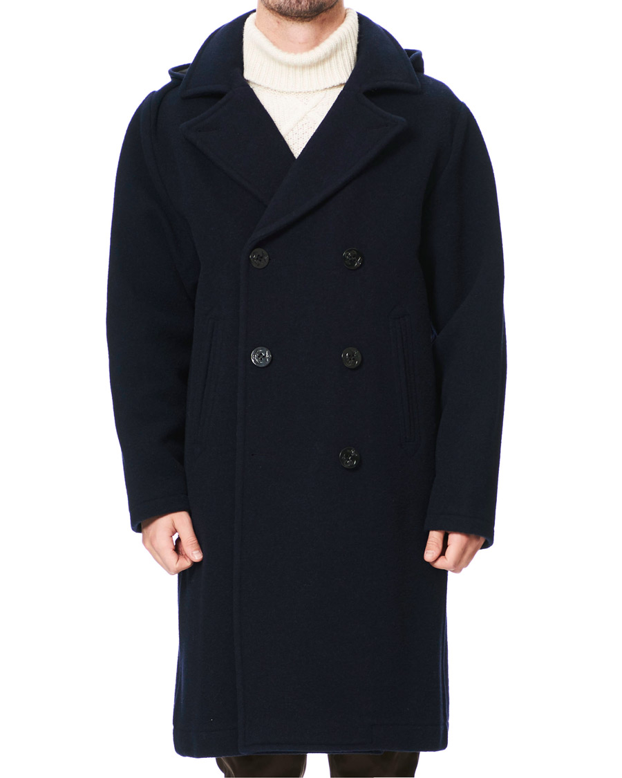 Hombres | Abrigos y chaquetas | Gloverall | Shakelton Long Peacoat Navy