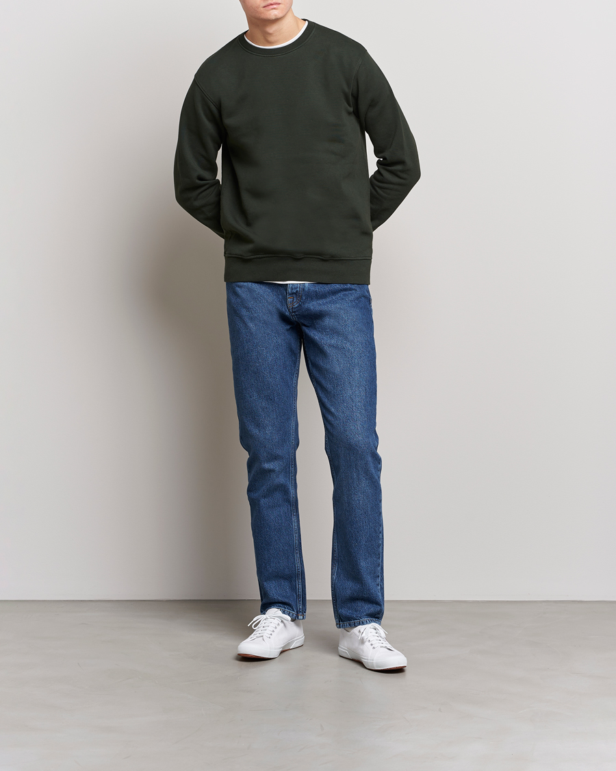Hombres | Jerséis y prendas de punto | Colorful Standard | Classic Organic Crew Neck Sweat Hunter Green