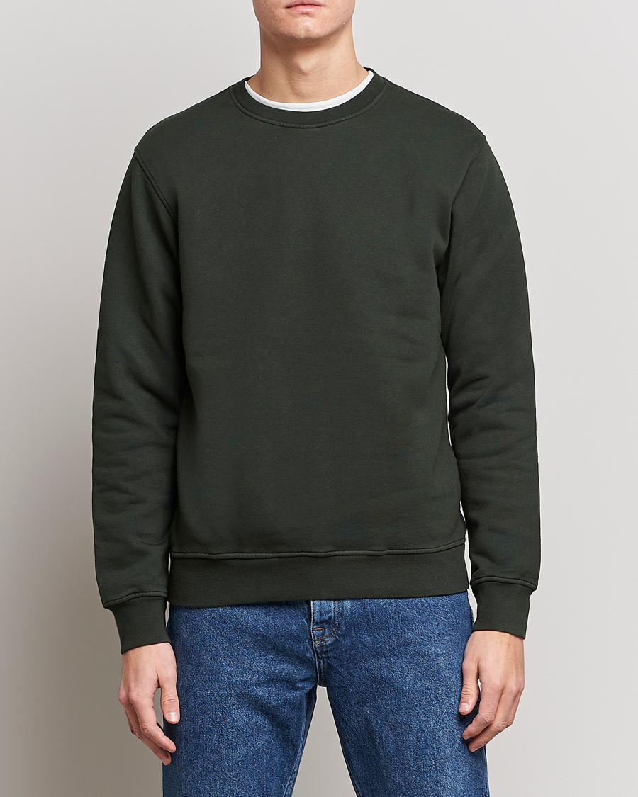 Hombres | Jerséis y prendas de punto | Colorful Standard | Classic Organic Crew Neck Sweat Hunter Green