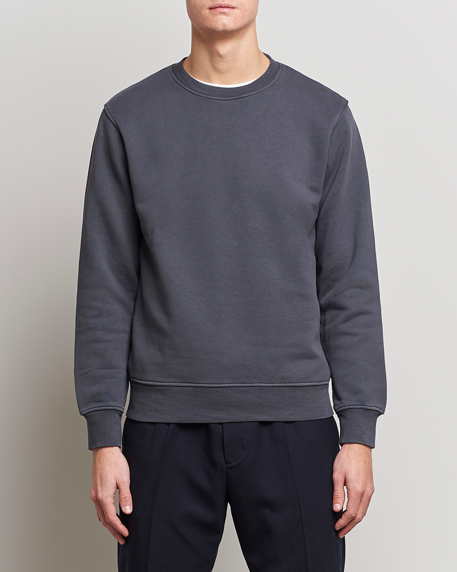 Hombres | Jerséis y prendas de punto | Colorful Standard | Classic Organic Crew Neck Sweat Lava Grey