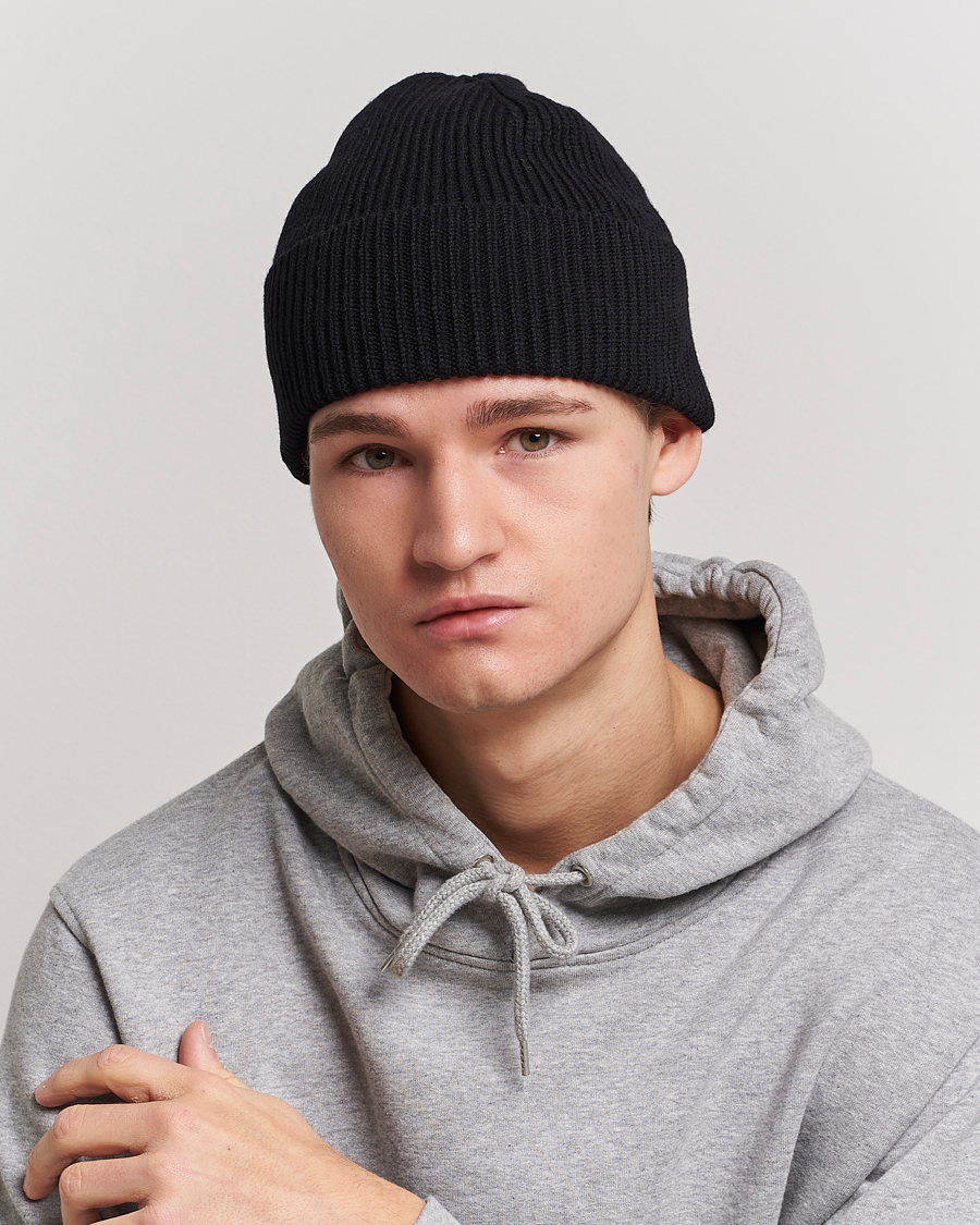 Hombres | Gorros | Colorful Standard | Merino Wool Beanie Deep Black