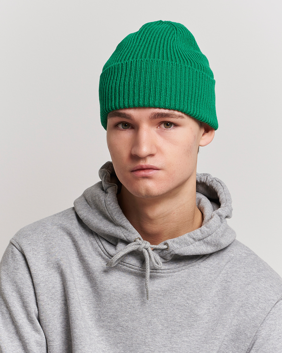 Hombres |  | Colorful Standard | Merino Wool Beanie Kelly Green