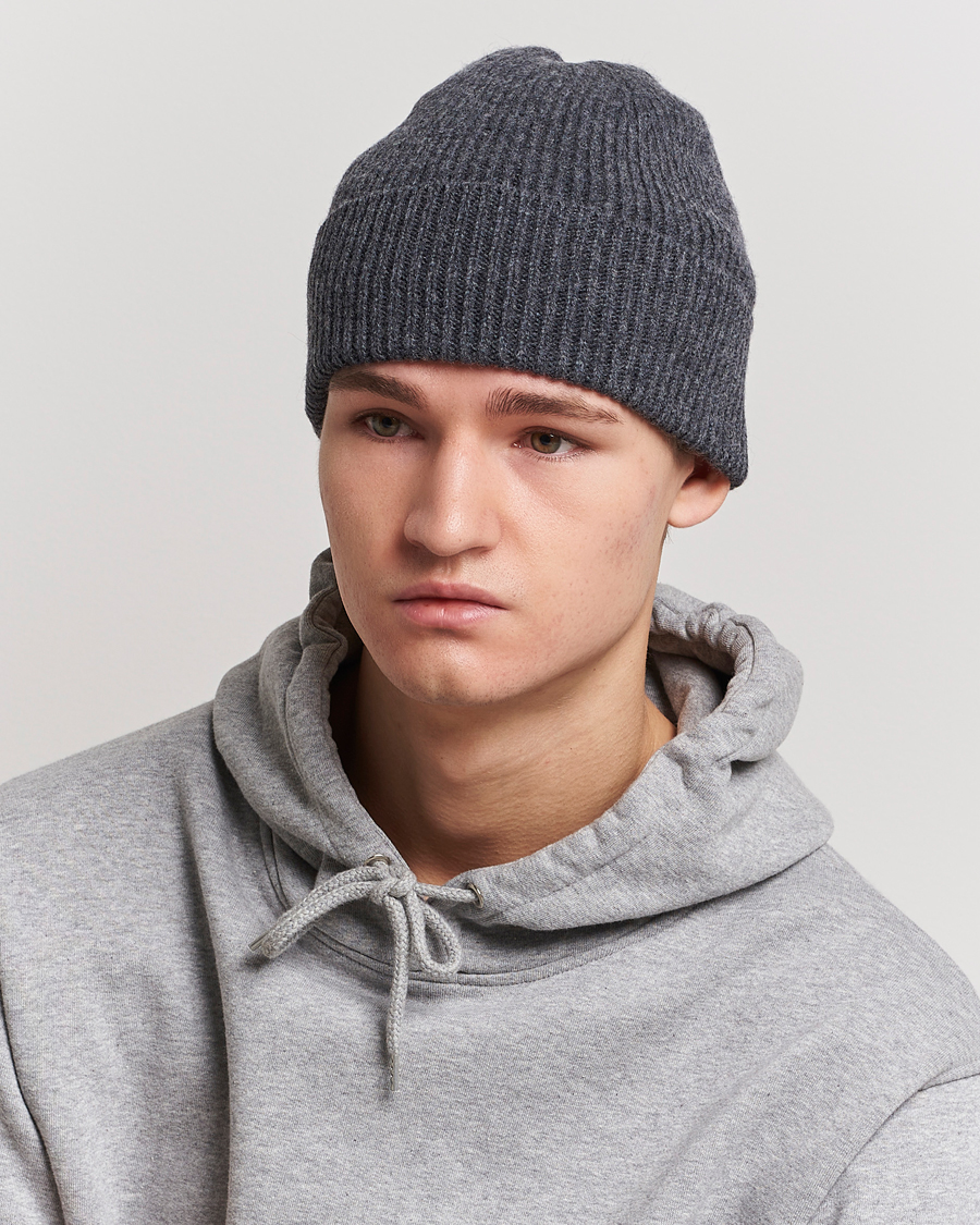 Hombres | Gorros | Colorful Standard | Merino Wool Beanie Lava Grey