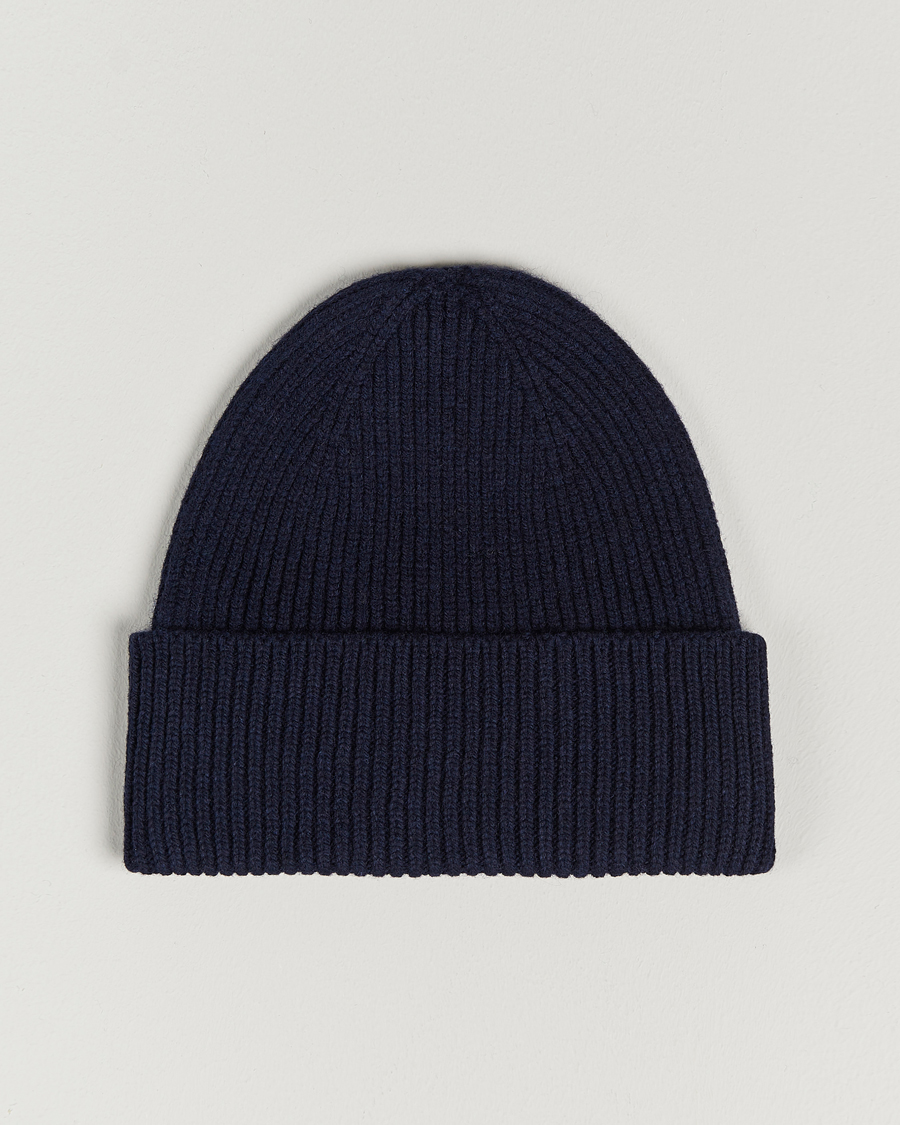 Hombres | Gorros | Colorful Standard | Merino Wool Beanie Navy Blue