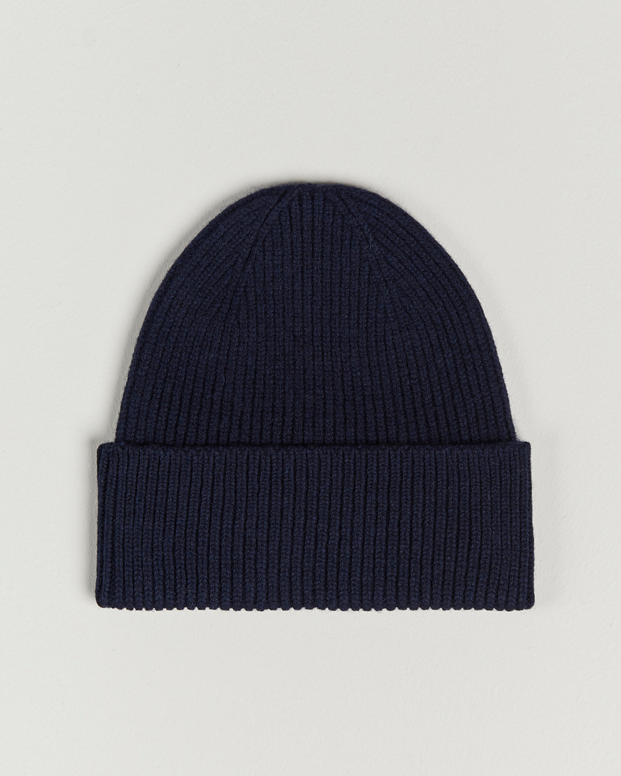 Hombres | Gorros | Colorful Standard | Merino Wool Beanie Navy Blue