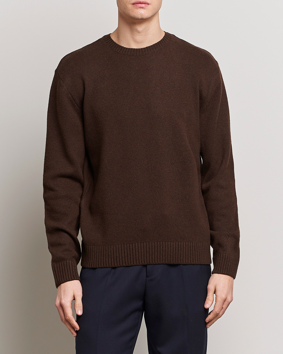 Hombres | Colorful Standard | Colorful Standard | Classic Merino Wool Crew Neck Coffee Brown