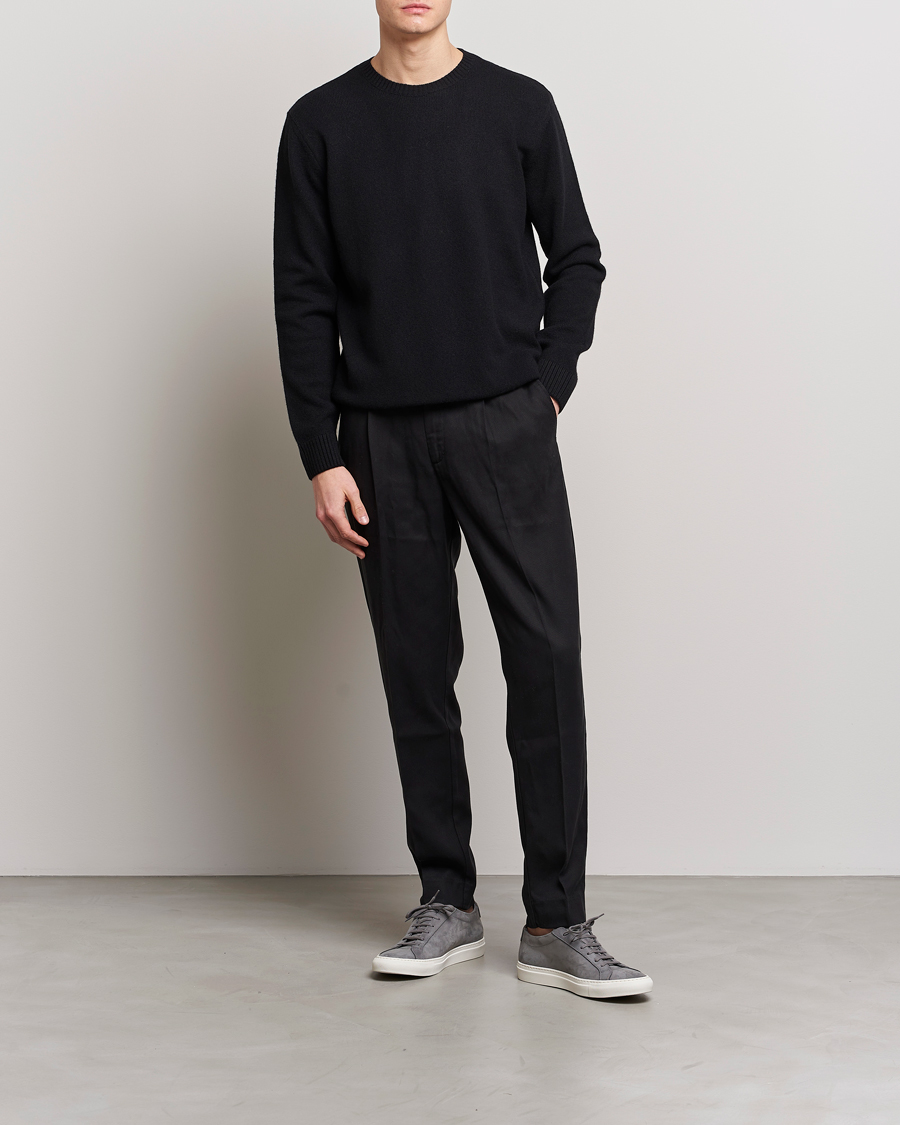 Hombres | Jerséis y prendas de punto | Colorful Standard | Classic Merino Wool Crew Neck Deep Black