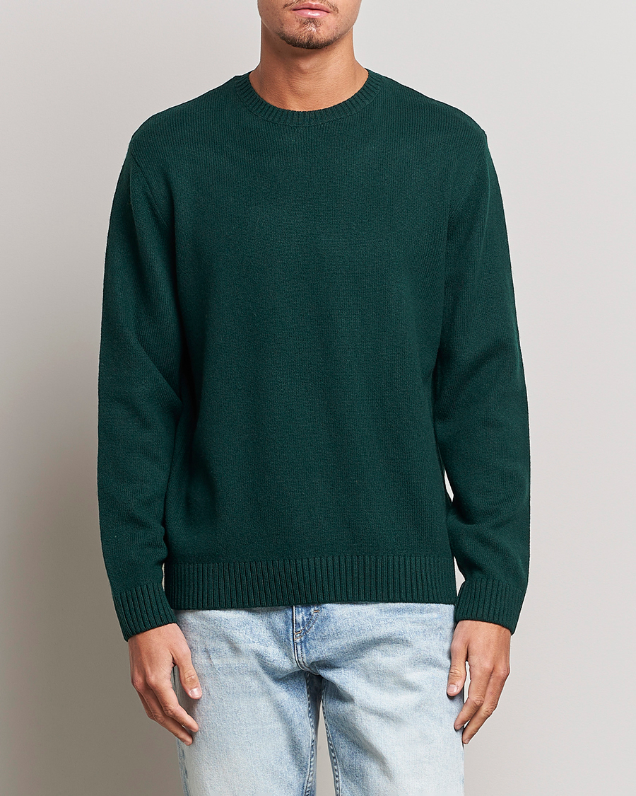 Hombres | Ropa | Colorful Standard | Classic Merino Wool Crew Neck Emerald Green