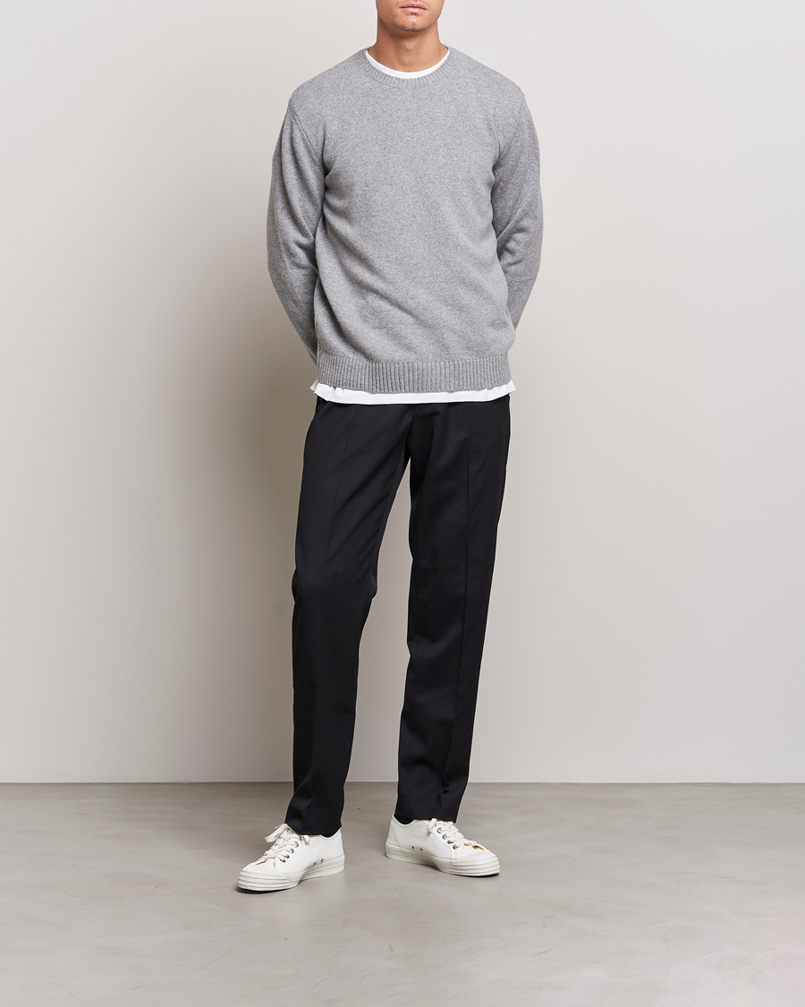 Hombres | Jerséis y prendas de punto | Colorful Standard | Classic Merino Wool Crew Neck Heather Grey