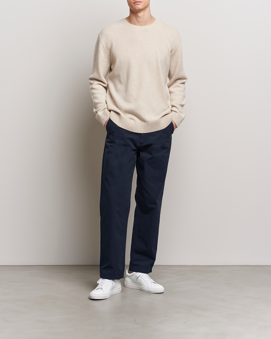 Hombres | Jerséis y prendas de punto | Colorful Standard | Classic Merino Wool Crew Neck Ivory White