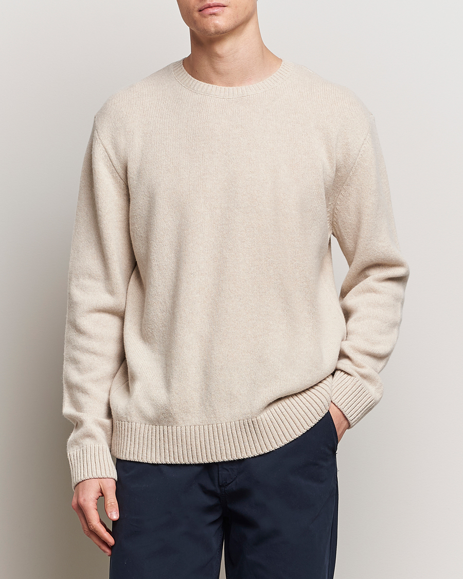 Hombres | Ropa | Colorful Standard | Classic Merino Wool Crew Neck Ivory White