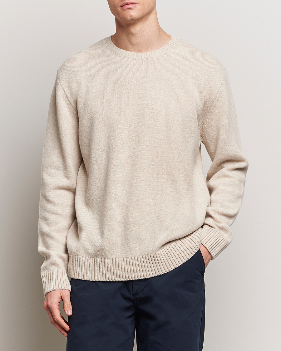 Hombres | Jerséis y prendas de punto | Colorful Standard | Classic Merino Wool Crew Neck Ivory White