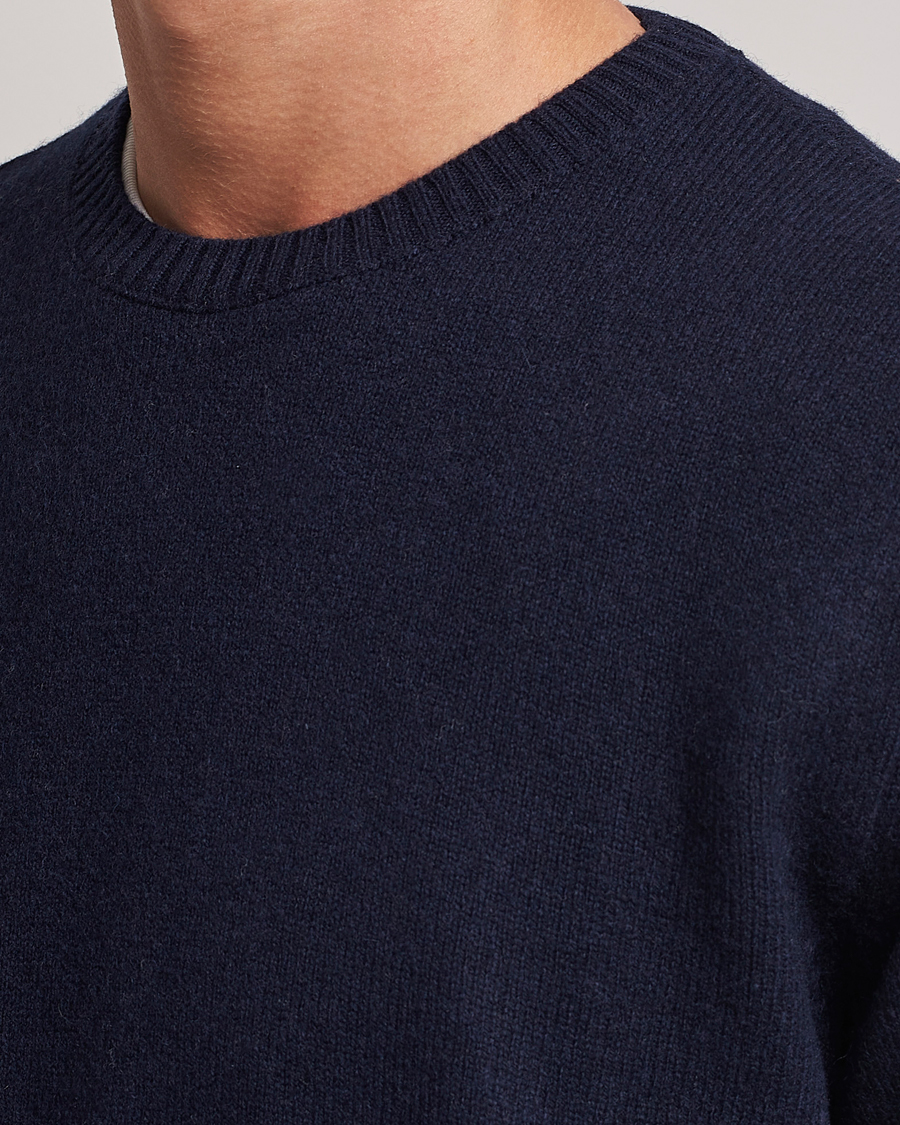 Hombres | Jerséis y prendas de punto | Colorful Standard | Classic Merino Wool Crew Neck Navy Blue