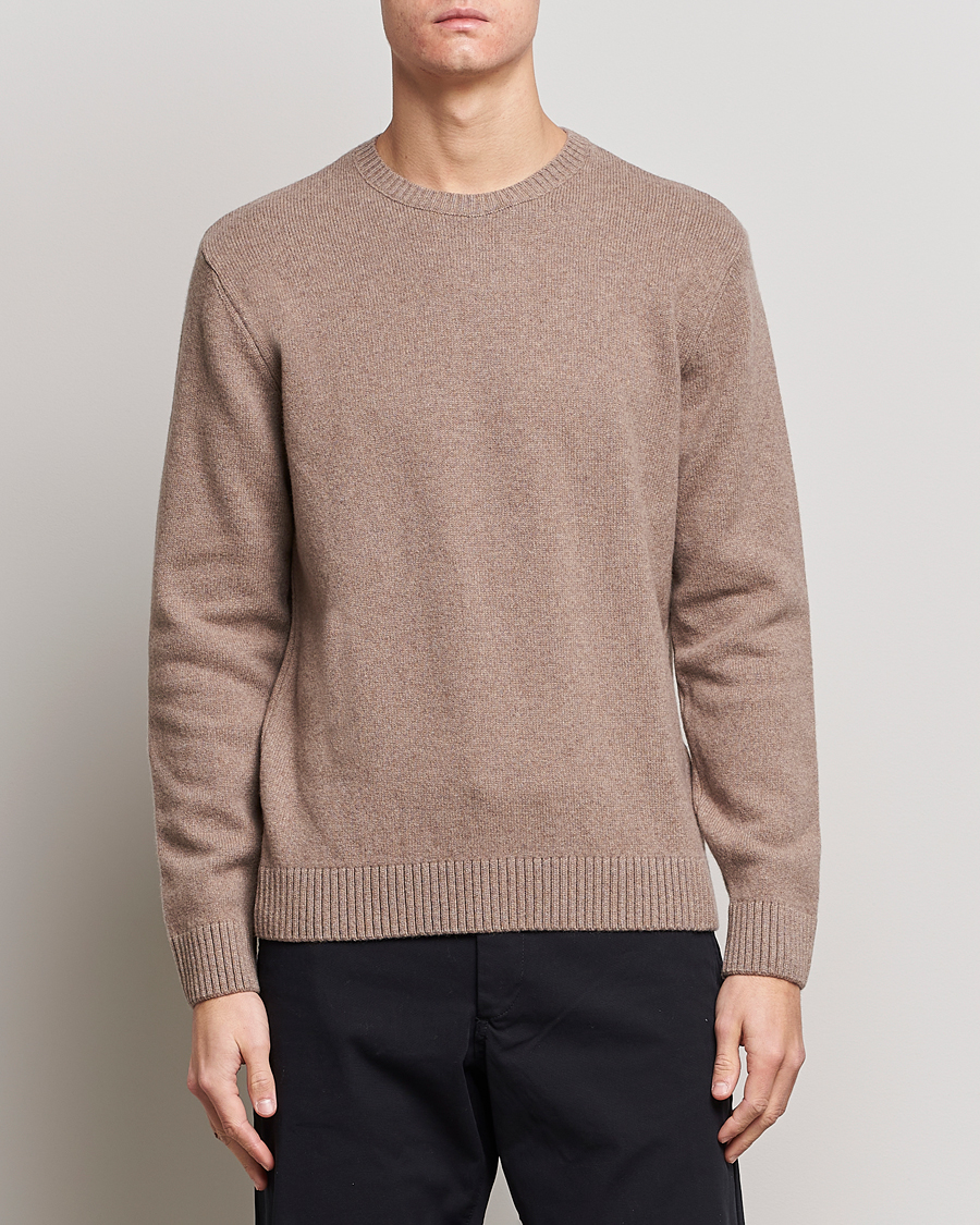 Hombres | Ropa | Colorful Standard | Classic Merino Wool Crew Neck Warm Taupe