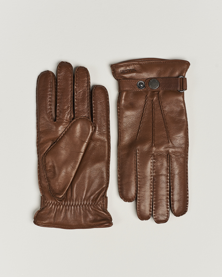 Hombres | Guantes | Hestra | Jake Wool Lined Buckle Glove Light Brown