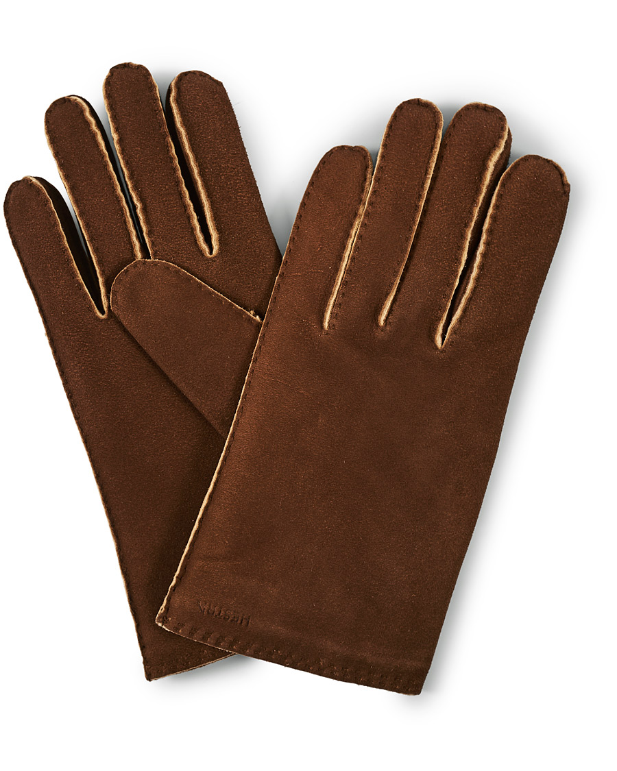Hombres | Hestra Philippe Chamoise Wool Lined Glove Brown | Hestra | Philippe Chamoise Wool Lined Glove Brown