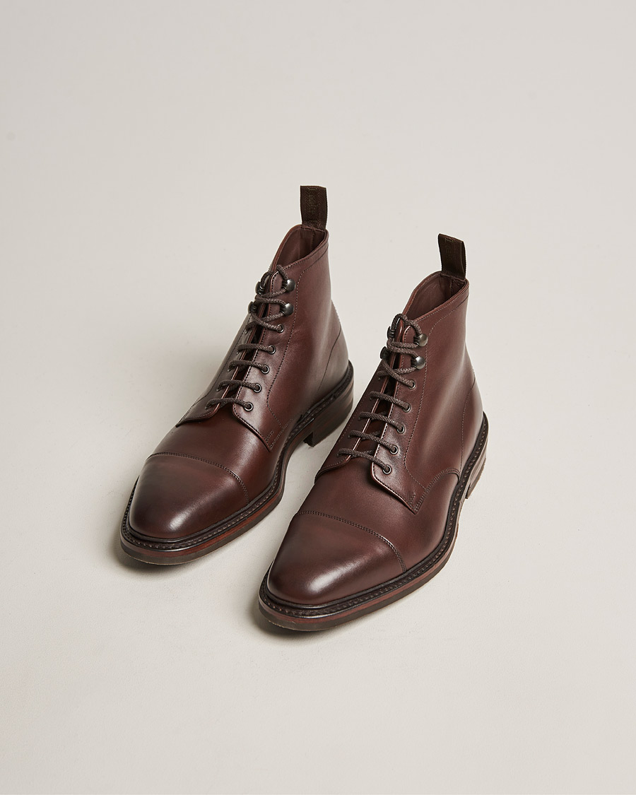 Hombres | Zapatos hechos a mano | Loake 1880 | Roehampton Boot Dk Brown Burnished Calf