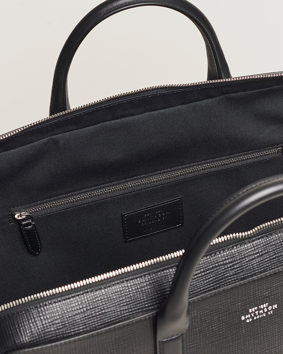 Hombres | Smythson Panama Lightweight Briefcase Black | Smythson | Panama Lightweight Briefcase Black