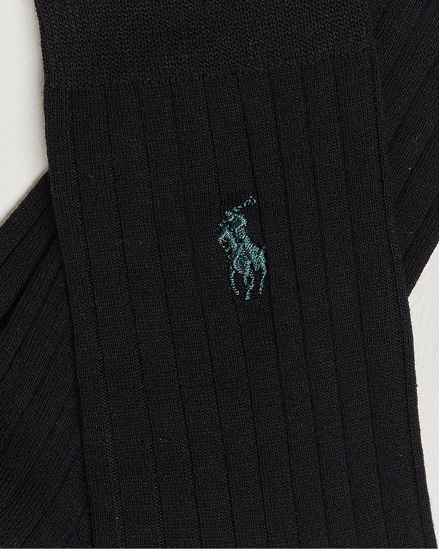 Hombres | Ropa interior y calcetines | Polo Ralph Lauren | 3-Pack Egyptian Rib Crew Socks Black