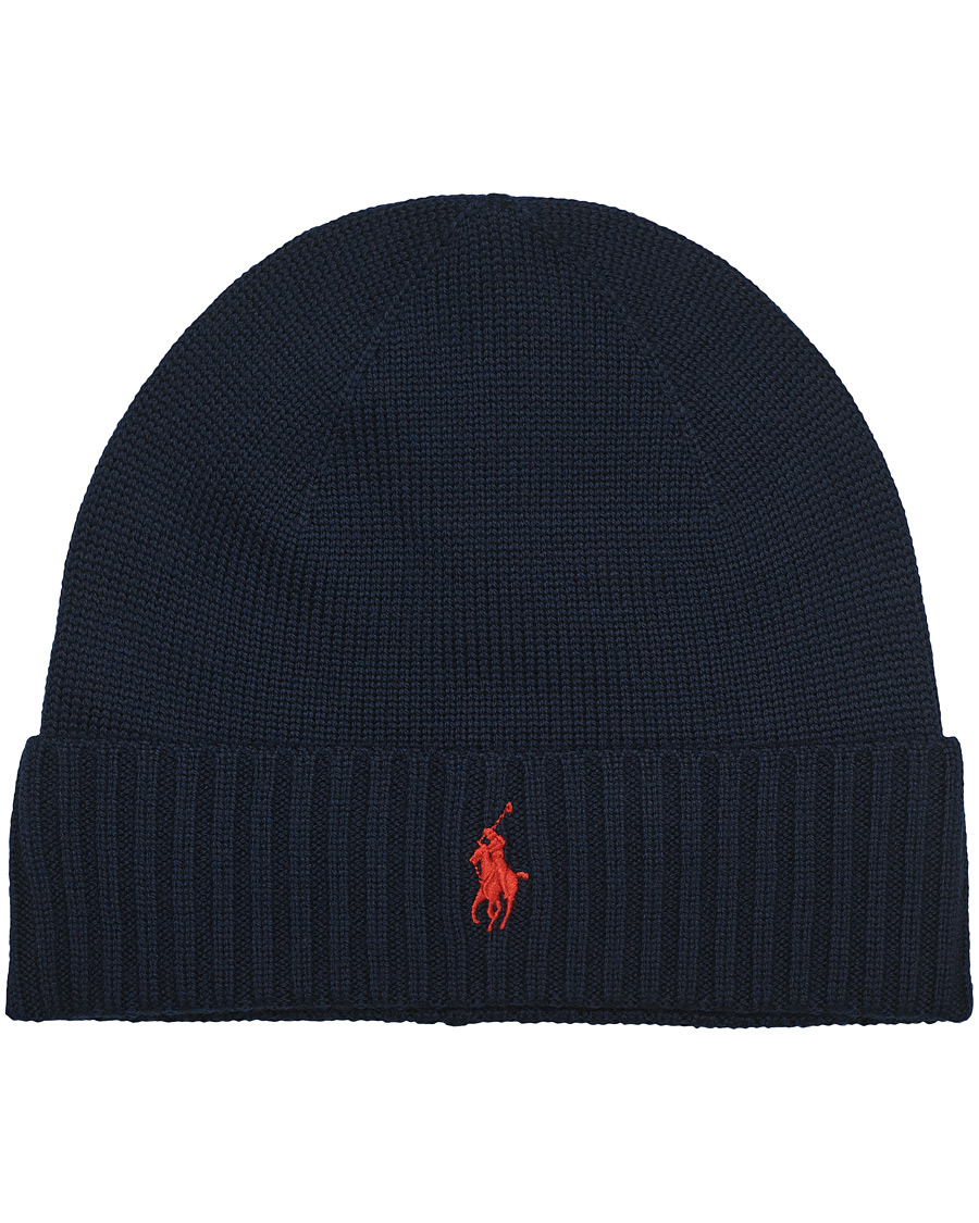 Hombres | Polo Ralph Lauren Merino Wool Beanie Piper Navy | Polo Ralph Lauren | Merino Wool Beanie Piper Navy
