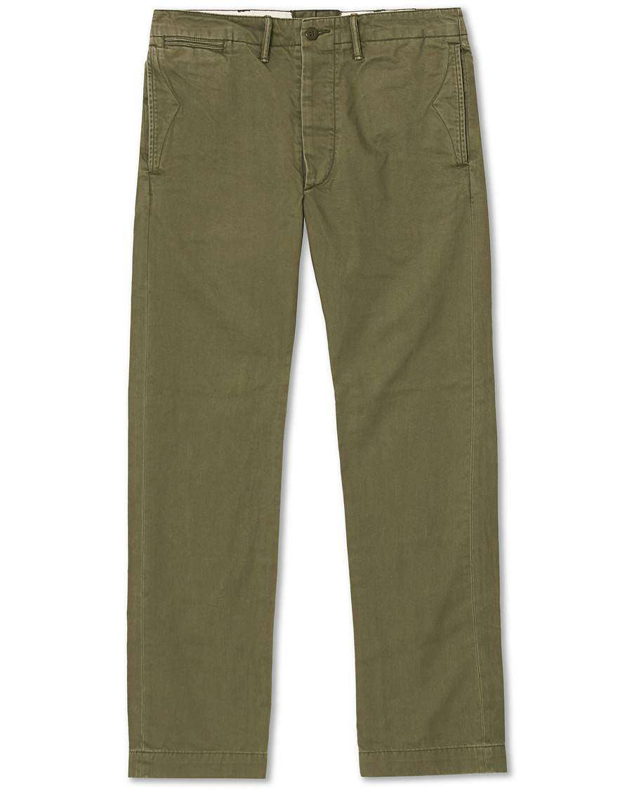 Hombres | Pantalones | RRL | Officer Chino Olive